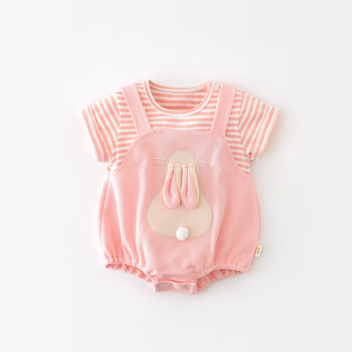 Baby Girls Striped Rabbit Rompers Wholesale 230413421