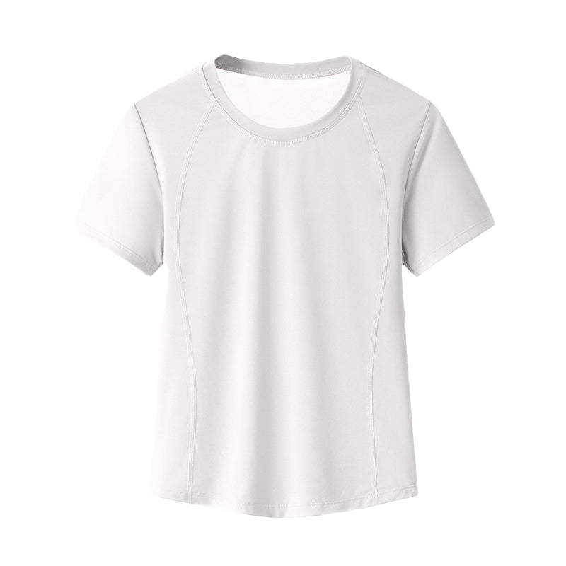 Women Solid Color Sports T-Shirts Wholesale 220224145