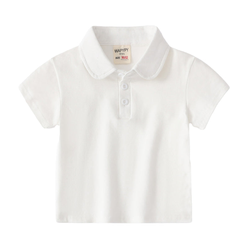 Baby Kid Boys Solid Color Polo Shirts Wholesale 220302464