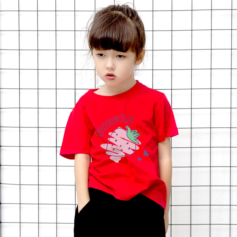 Baby Kid Big Kid Unisex Letters Fruit Love heart Print T-Shirts Wholesale 456911961