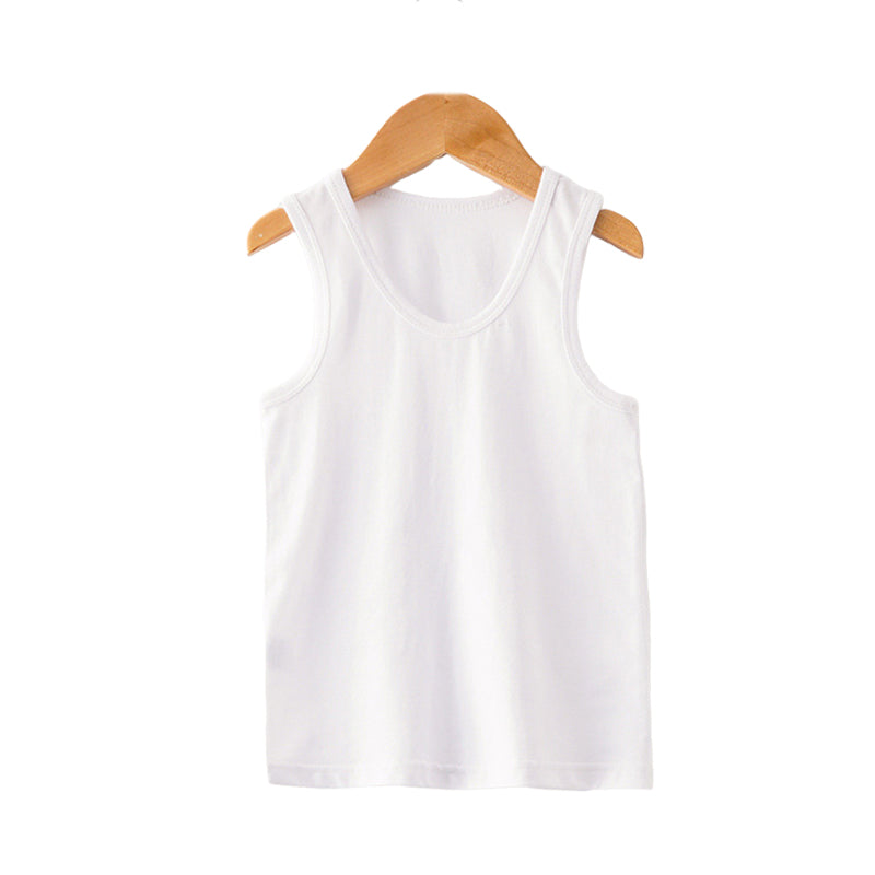 Baby Kid Unisex Solid Color Tank Tops Wholesale 22041917