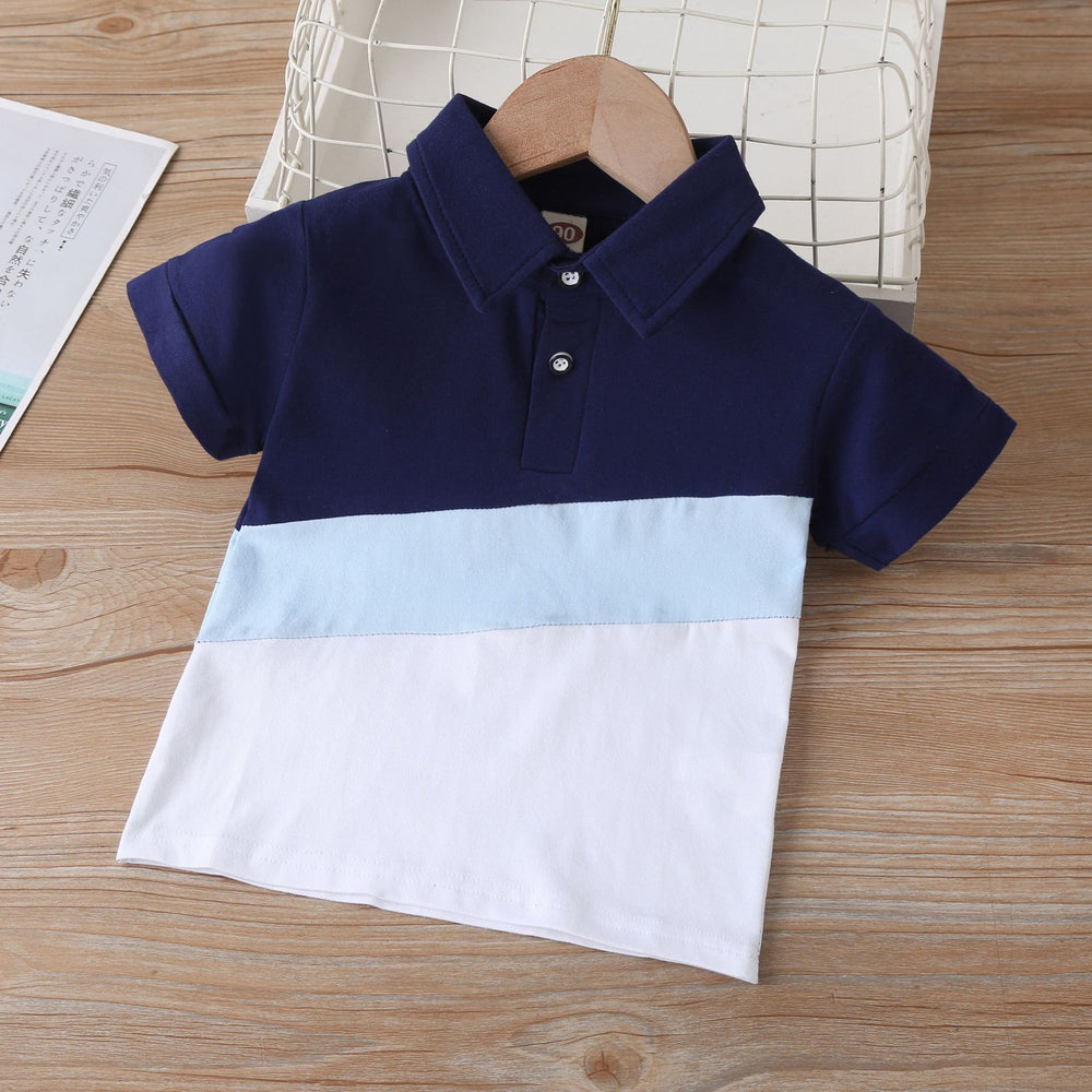 Baby Kid Unisex Color-blocking Polo Shirts Wholesale 22050516