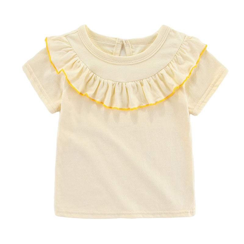Baby Kid Girls Color-blocking T-Shirts Wholesale 220510247