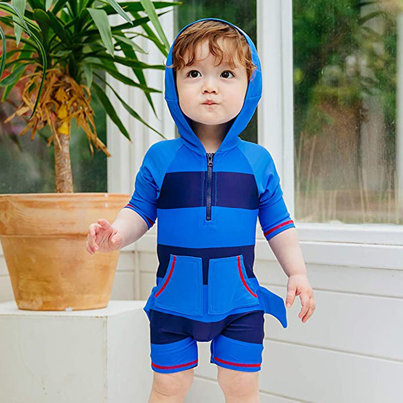 Baby Kid Boys Color-blocking Beach Rompers Swimwears Wholesale 220606208