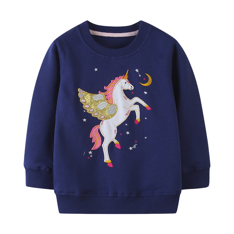 Baby Kid Girls Unicorn Hoodies Swearshirts Wholesale 22090226
