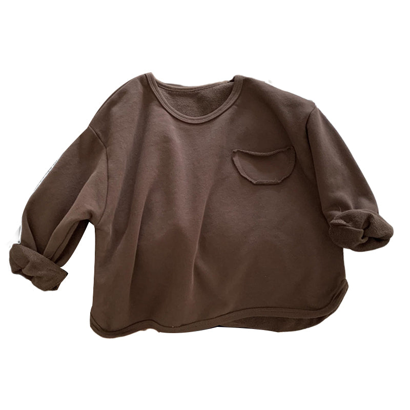 Baby Kid Unisex Solid Color Hoodies Swearshirts Wholesale 22102753