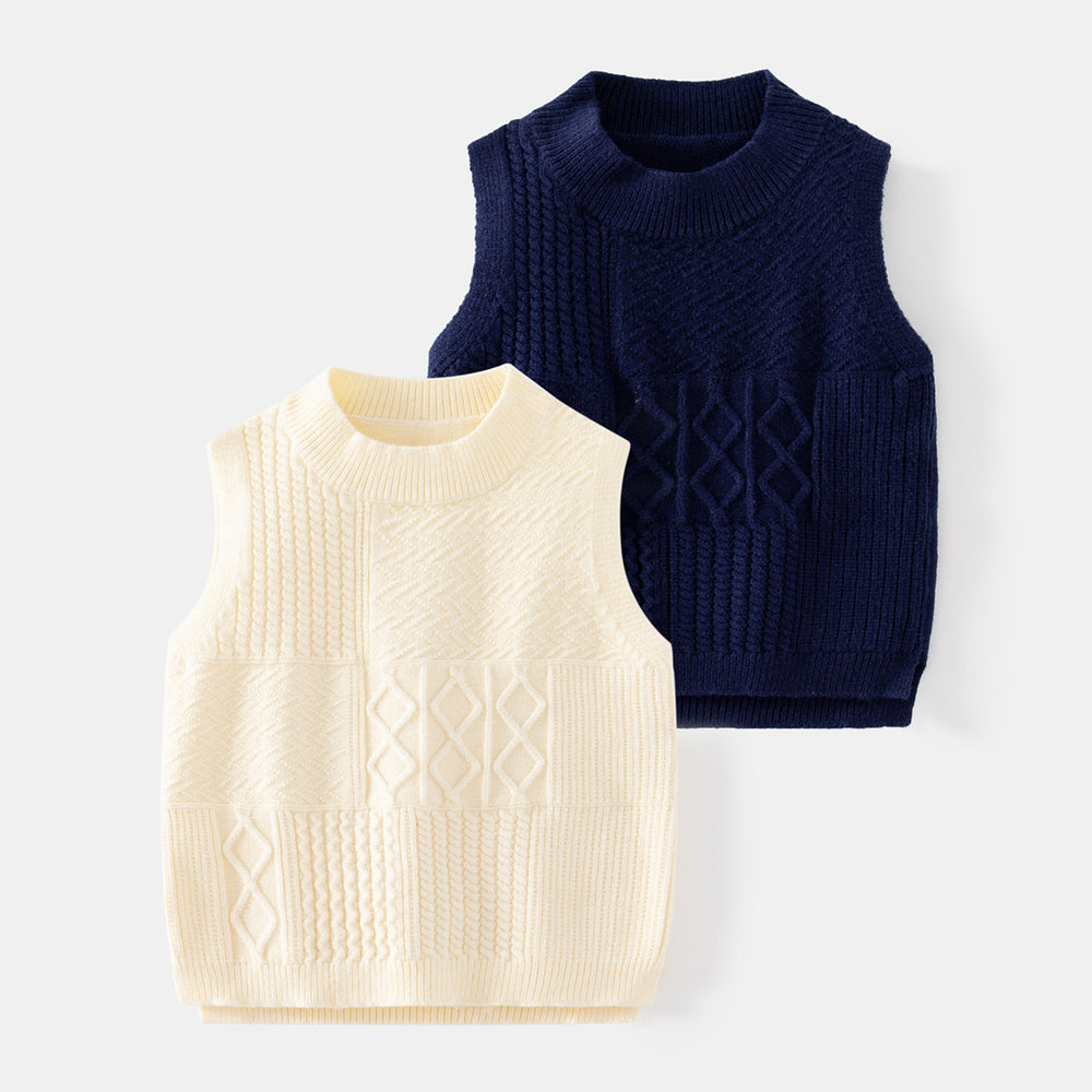 Baby Kid Unisex Solid Color Crochet Vests Waistcoats Wholesale 221209331