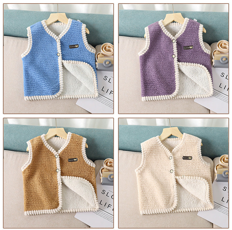 Baby Kid Unisex Color-blocking Vests Waistcoats Wholesale 221214250