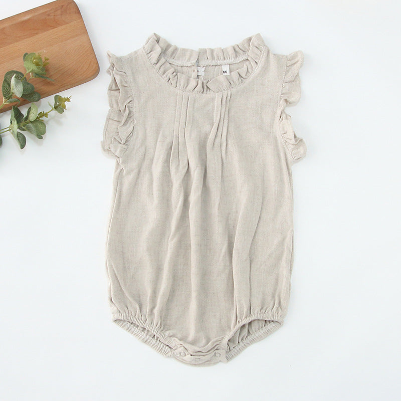 Baby Girls Solid Color Rompers Wholesale 230323527
