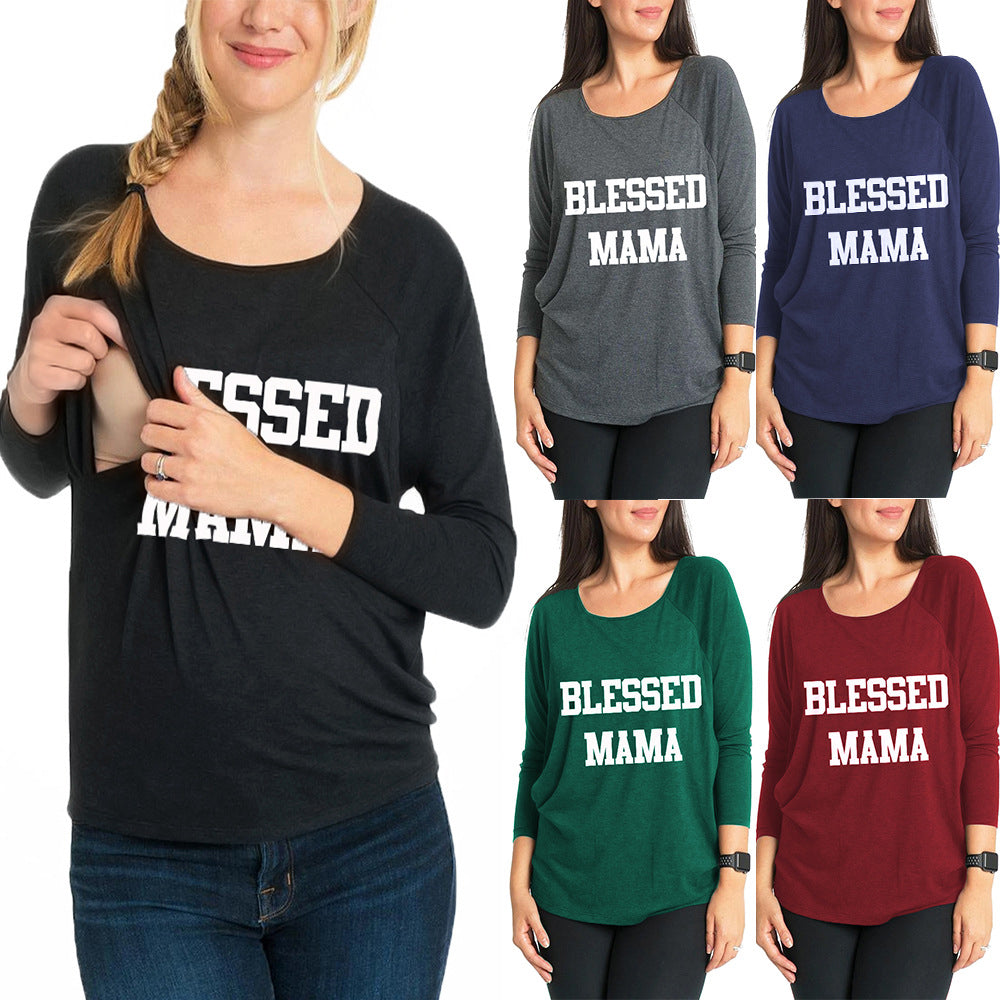 Maternity BLESSED MAMA Nursing Top Wholesale 31035346