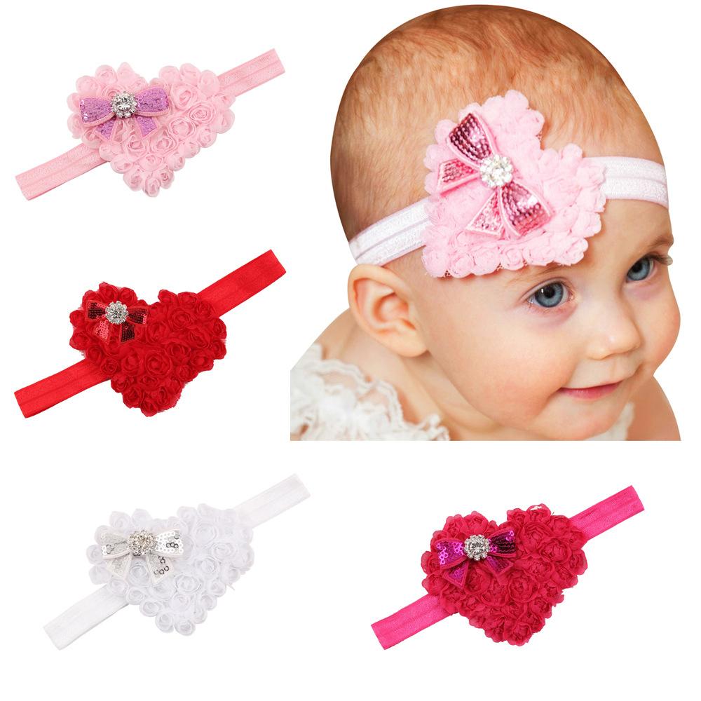 Bow Love Heart Baby Headband Wholesale 13641767
