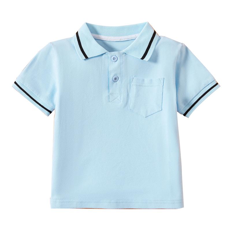 Kid Boy Hit Color Pocket Polo Shirt Wholesale 4943702