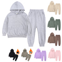 Load image into Gallery viewer, 2 Pieces Set Baby Kid Big Kid Unisex Sports Solid Color Hoodies&amp;Swearshirts And Pants Wholesale 048011885
