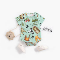 Load image into Gallery viewer, Baby Kid Girls Boys Letters Animals Cartoon Print Rompers Wholesale 22032257
