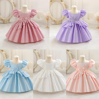 Load image into Gallery viewer, Baby Kid Girls Solid Color Embroidered Princess Dresses Wholesale 25112556
