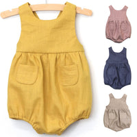 Load image into Gallery viewer, Baby Backless Solid Color Tank Bodysuit With Pocket Wholesale 17081444
