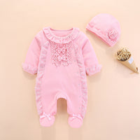 Load image into Gallery viewer, Baby Girls Solid Color Jumpsuits And Accessories Hats Wholesale 176916464
