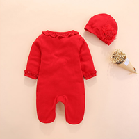 Load image into Gallery viewer, Baby Girls Solid Color Jumpsuits And Accessories Hats Wholesale 176916464
