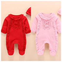 Load image into Gallery viewer, Baby Girls Solid Color Jumpsuits And Accessories Hats Wholesale 176916464
