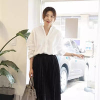 Load image into Gallery viewer, Women Solid Color Blouses Wholesale 220307659
