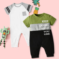 Load image into Gallery viewer, Baby Unisex Letters Color-blocking Jumpsuits Wholesale 211109624

