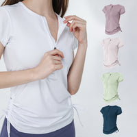 Load image into Gallery viewer, Women Solid Color Sports Tops Wholesale 220224193
