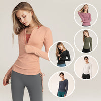 Load image into Gallery viewer, Women Solid Color Sports Tops Sports Wholesale 220224204
