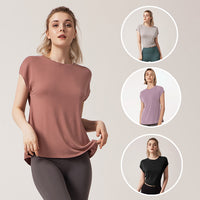 Load image into Gallery viewer, Women Solid Color Sports Tops Sports Wholesale 220224211

