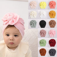 Load image into Gallery viewer, Baby Girls Solid Color Bow Hats Wholesale 220302227
