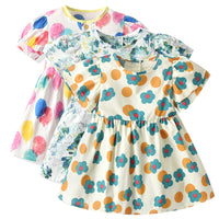 Load image into Gallery viewer, Baby Kid Girls Flower Print Dresses Wholesale 220302341

