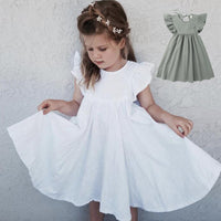 Load image into Gallery viewer, Baby Kid Girls Solid Color Dresses Wholesale 22030844
