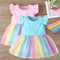 Load image into Gallery viewer, Baby Kid Girls Rainbow Dresses Wholesale 22031503
