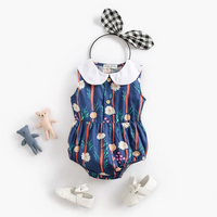 Load image into Gallery viewer, Baby Kid Girls Flower Print Rompers Wholesale 22032218
