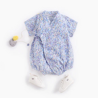 Load image into Gallery viewer, Baby Kid Girls Flower Cartoon Print Rompers Wholesale 22032246

