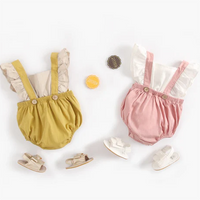 Load image into Gallery viewer, Baby Kid Girls Color-blocking Rompers Wholesale 22032251
