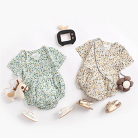 Load image into Gallery viewer, Baby Kid Girls Flower Print Rompers Wholesale 22032252
