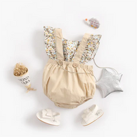 Load image into Gallery viewer, Baby Kid Girls Flower Print Rompers Wholesale 22032256
