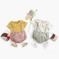Load image into Gallery viewer, Baby Kid Girls Flower Print Rompers Wholesale 22032271
