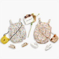 Load image into Gallery viewer, Baby Kid Girls Flower Print Rompers Wholesale 22032272
