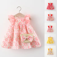 Load image into Gallery viewer, Baby Kid Girls Flower Fruit Print Dresses Wholesale 220330397
