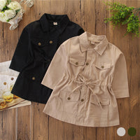 Load image into Gallery viewer, Baby Kid Girls Solid Color Ribbon Coats Wholesale 220402113
