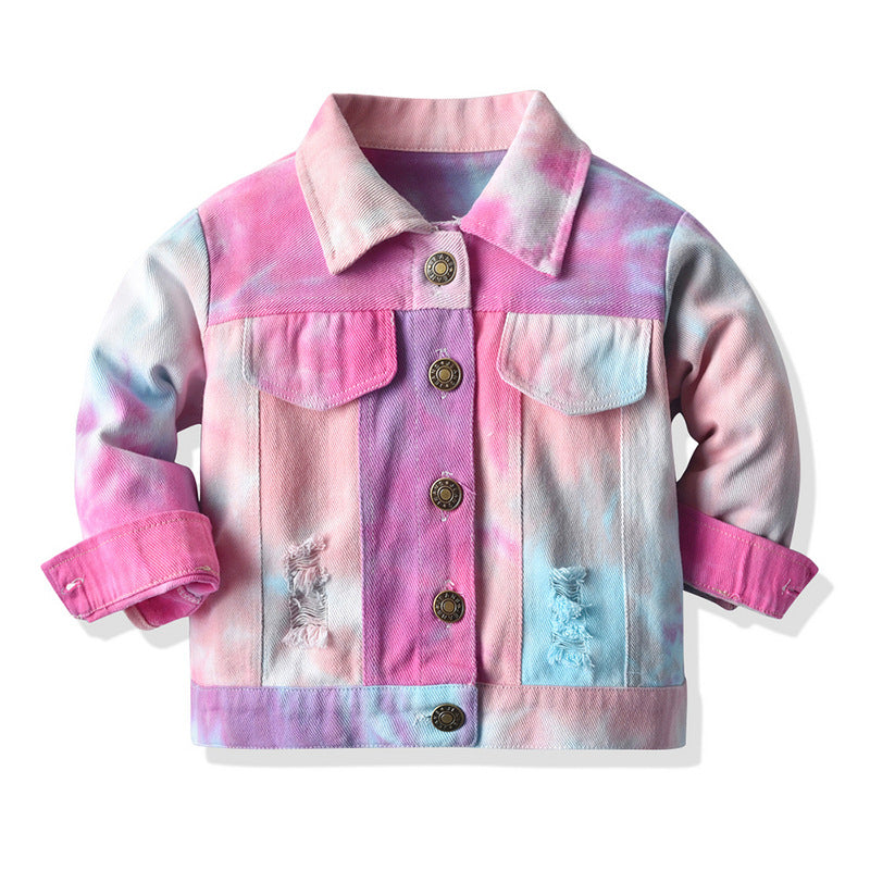 Baby Kid Girls Boys Tie Dye Jackets Outwears Wholesale 220411213