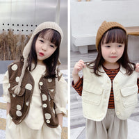 Load image into Gallery viewer, Baby Kid Girls Solid Color Polka dots Vests Waistcoats Wholesale 220418107
