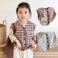 Load image into Gallery viewer, Baby Kid Girls Checked Vests Waistcoats Wholesale 220418290

