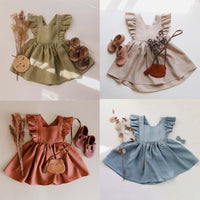 Load image into Gallery viewer, Baby Kid Girls Solid Color Dresses Wholesale 22041936
