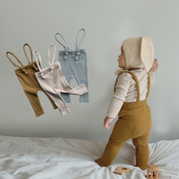 Load image into Gallery viewer, Baby Unisex Solid Color Muslin&amp;Ribbed Pants Wholesale 220422195
