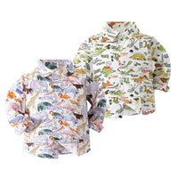 Load image into Gallery viewer, Baby Kid Boys Dinosaur Animals Print Shirts Wholesale 220425366
