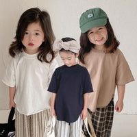 Load image into Gallery viewer, Baby Kid Girls Boys Solid Color T-Shirts Wholesale 220429281
