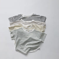 Load image into Gallery viewer, Baby Kid Unisex Striped T-Shirts Wholesale 220505532

