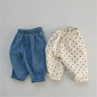 Load image into Gallery viewer, Baby Kid Unisex Solid Color Polka dots Print Pants Wholesale 220517111
